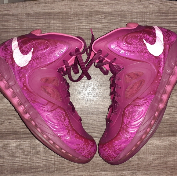 Nike Air Max Hyperposite Raspberry Red/Pink Foil Size 11 Basketball Shoe - Picture 4 of 7